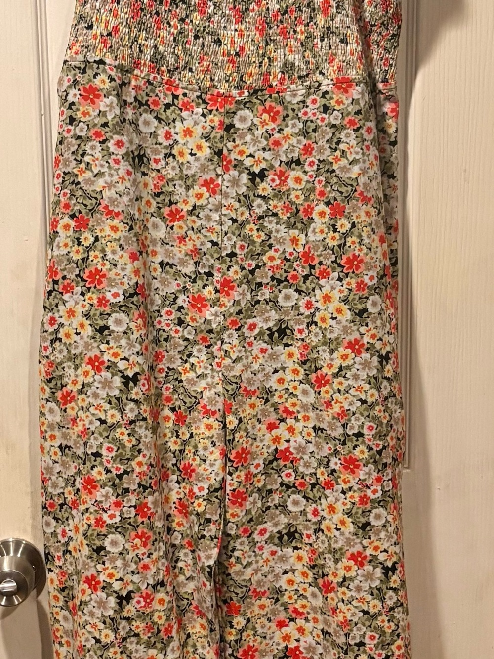 Heartloom Floral Maxi Skirt — White, Orange & Yellow Blossoms